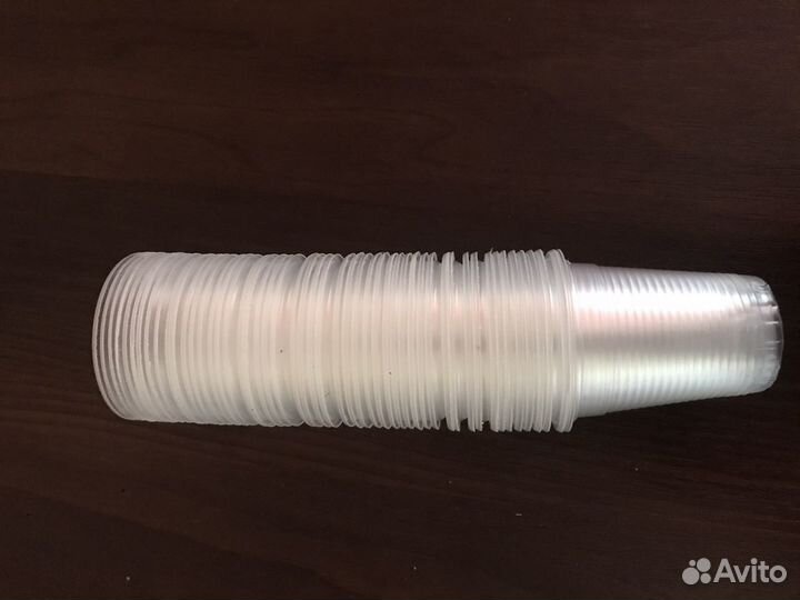 Стакан пластик 100 мл, ложки пластик, трубочка