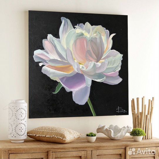 Картина цветы маслом «Сияние»