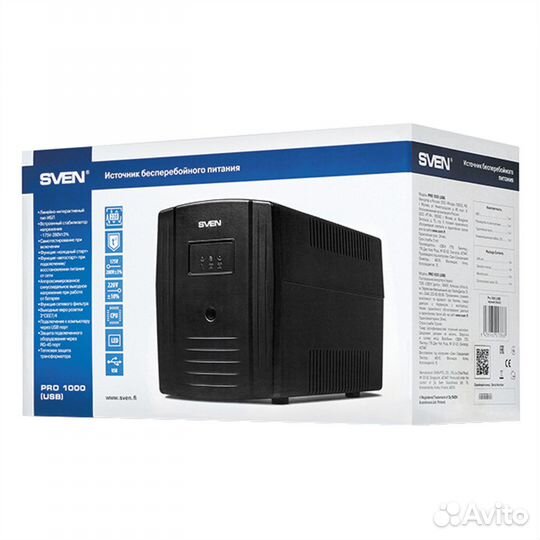 Источник бесперебойного питания sven Pro 1000, 100