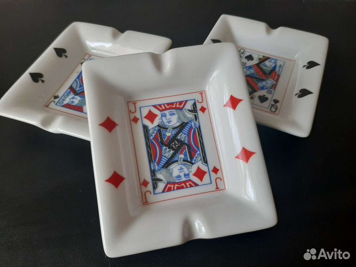 Пепельница фарфор игральные карты СССР