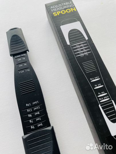 Ложка мерная новая чёрная пластик пищевой