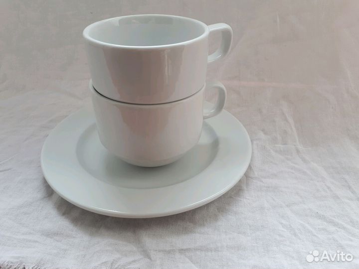 Офисный набор 2 чашки и блюдце