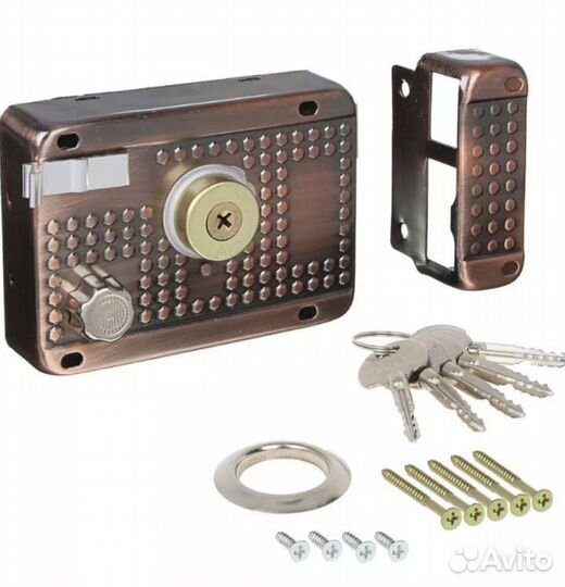 Замок дверной накладной новый