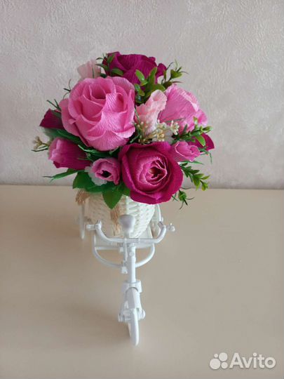 Композиция велосипед с конфетами