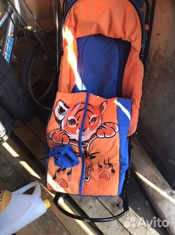 Санки коляска на колесах