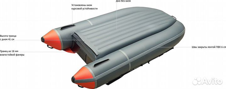 Лодка пвх нднд Roger-310 Trofey