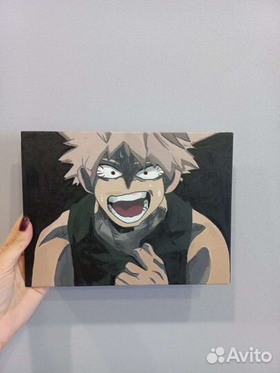 Рисунок Бакуго из аниме «Моя геройская академия»