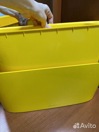 Горшок для цветов lechuza delta 20, желтый б/у