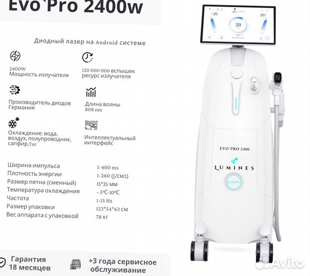 Аппарат для эпиляции Лю-Минес Эво Про 2400вт