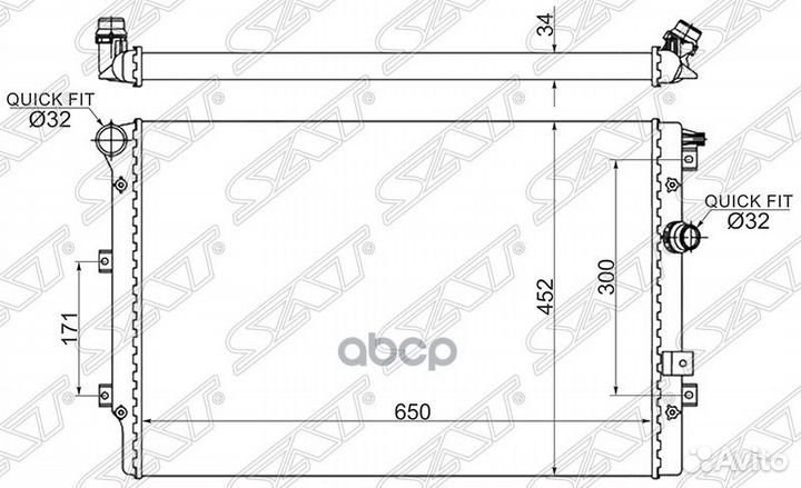 Радиатор Volkswagen Tiguan 06-17 / seat Alhambra