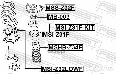 Пыльник переднего амортизатора mshbz34F Febest