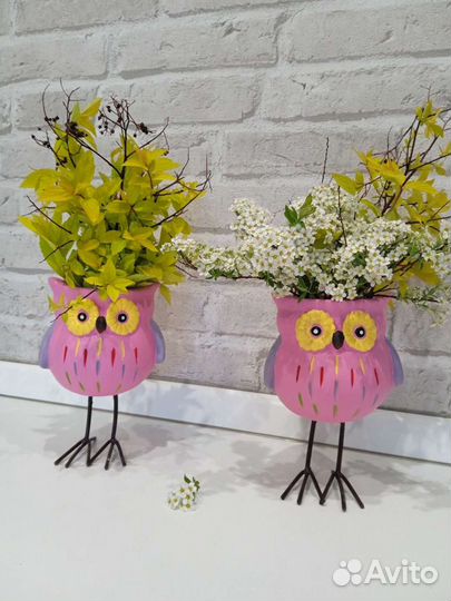 Горшочки кашпо сова интерьерные
