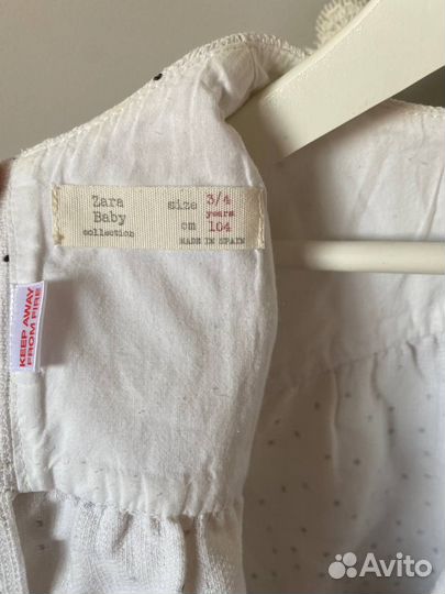 Платье для девочки zara 98