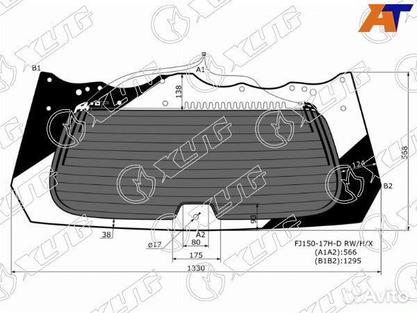 Стекло заднее lexus GX460