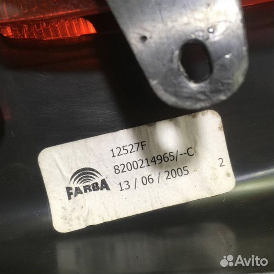 Фонарь задний (стоп сигнал) Рено Меган 2