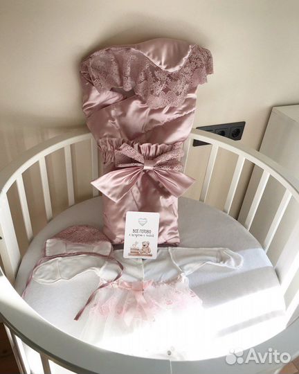 Конверт на выписку для девочки весна лето