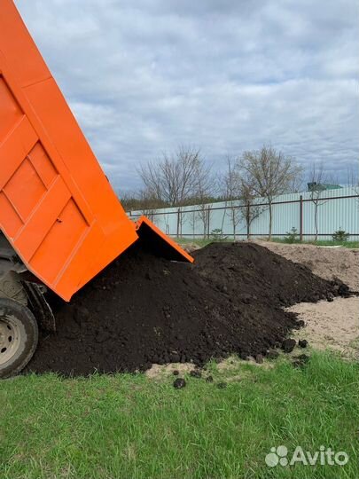 Чернозём луговой, навоз