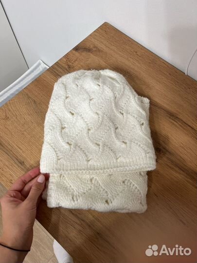 Комплект шапка и снуд женский