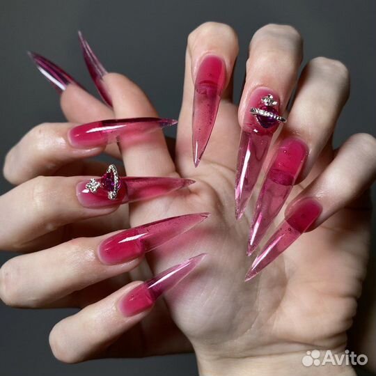 Маникюр наращивание ногтей зеленая роща