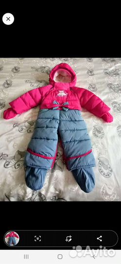 Зимний комбинезон для девочки 74-80 см