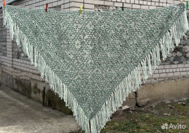 Платки шали вязаные