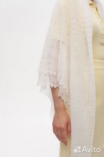 Оренбургский пуховый платок паутинка арт. А140-01