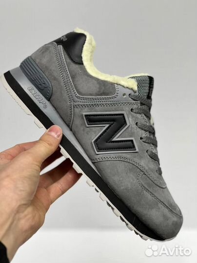 Кроссовки new balance 574 с мехом