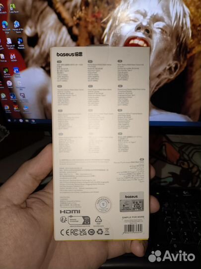 Хаб type-c baseus 7 в 1 (новый)