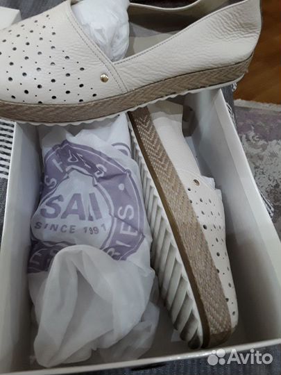 Эспадрильи из натуральной кожи