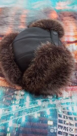 Норковая шапка мужская ушанка
