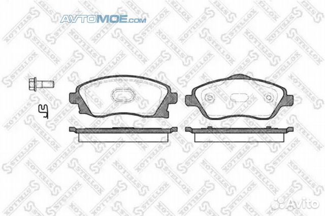 Колодки тормозные передние 785012BSX stellox