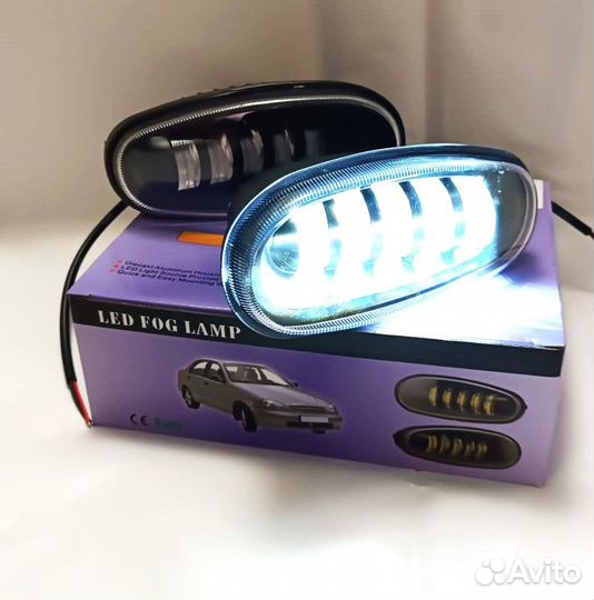 Туманки Шевроле Ланос мелал.корпус Новые