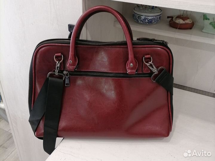 Сумка для ноутбука кожаная