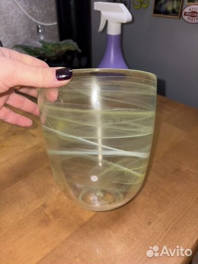 Цеточный горшок(стекло)