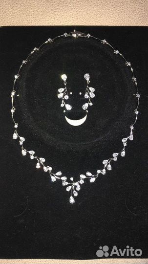 Свадебный набор (колье+серьги)