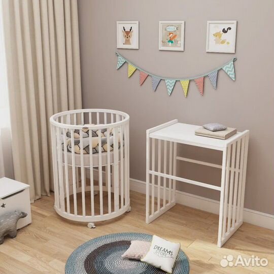 Детская кроватка-трансформер 8в1 75*75см,125*75см