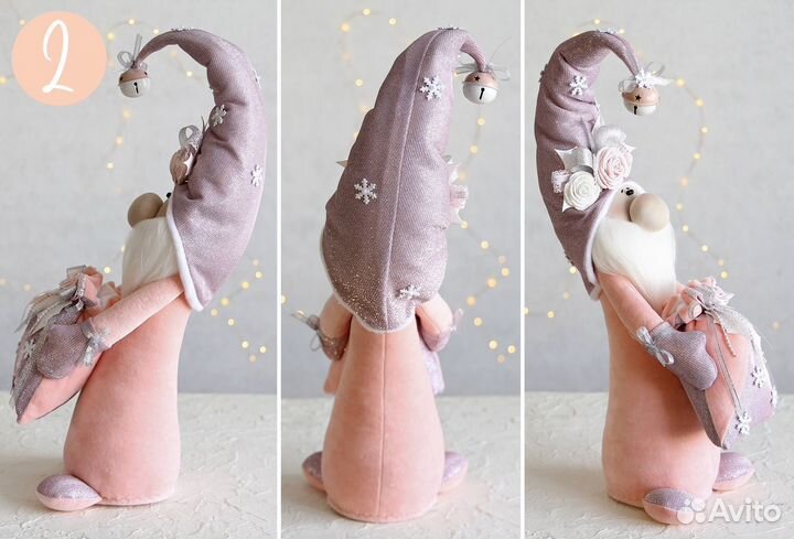 Новогодний гном-53 см. Скандинавский гном