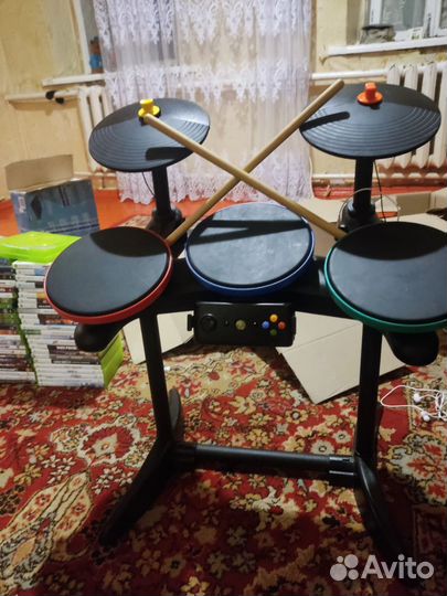 Guitar hero (барабаны и гитары) Xbox 360