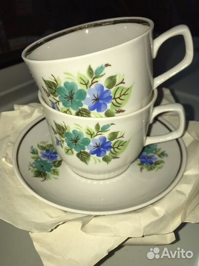 Чашки СССР незабудки
