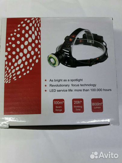 Суперяркий налобный фонарь T6