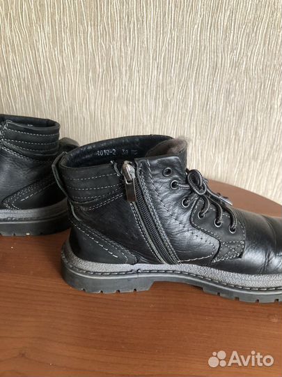 Ботинки зимние размер 38(кожа )