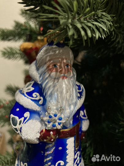 Дед мороз Ариель елочная игрушка стекло