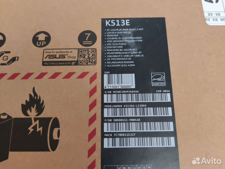 Ноутбук Asus VivoBook 15 oled K513EA. Новый