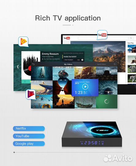 Тв приставка smart tv T95 + беспроводная мышь