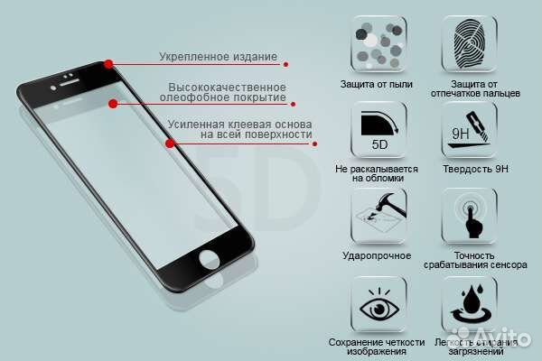 5D Защитное стекло Ainy Full Screen Cover