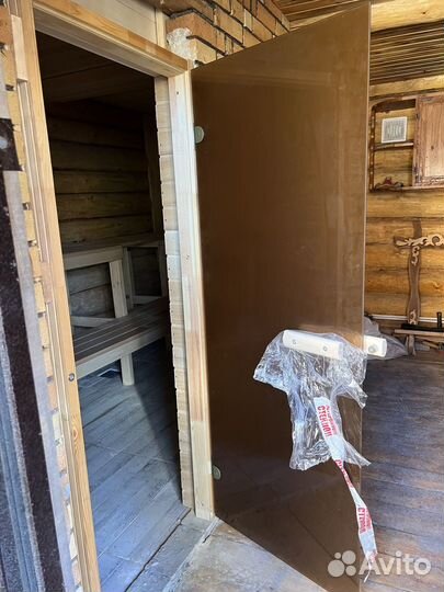 Дверь для бани стеклянная