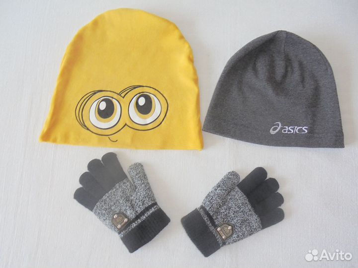 Демисезонные легкие шапки трикотаж на мальчика