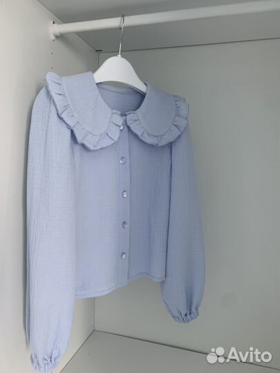 Рубашка для девочки из муслина