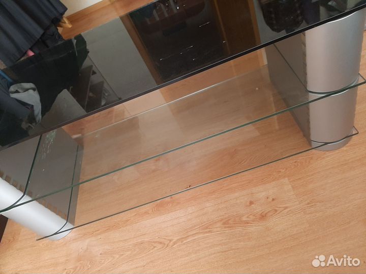 Стеклянная тумба стол под тв