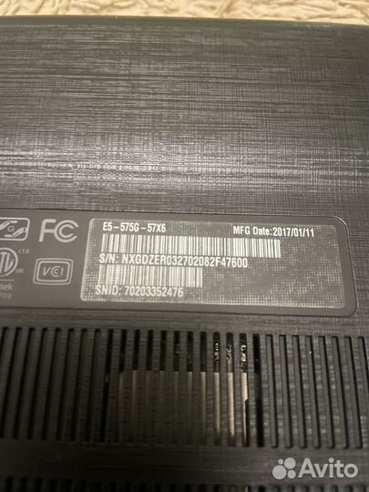 Acer aspire e5 575g